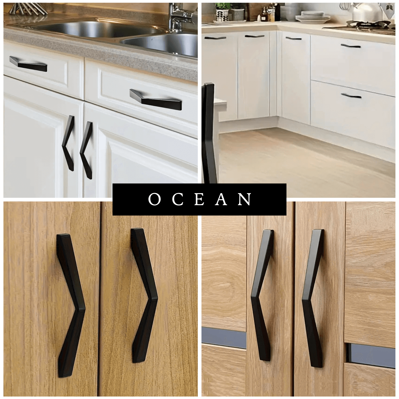 20X Handgreep 128mm Zwart – Ocean - BY MJM - GMJ119-20