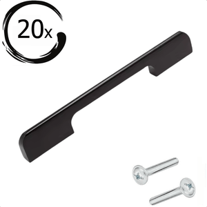 20X Handgreep 160mm Aluminium Zwart – Seattle - BY MJM - GMJ16-20