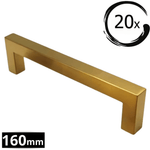 20X Handgreep 160mm RVS Goud – Dallas - BY MJM - GMJ67-20