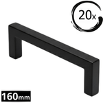 20X Handgreep 160mm Zwart – Dallas - BY MJM - GMJ28-20