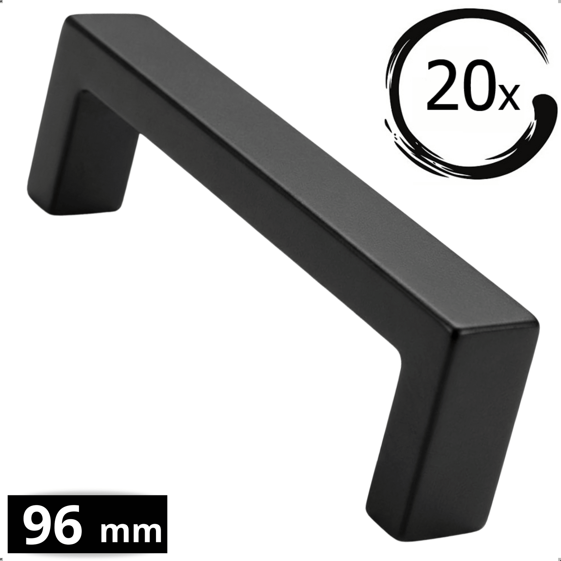 20X Handgreep 96mm RVS Zwart – Atlanta - BY MJM - GMJ55-20