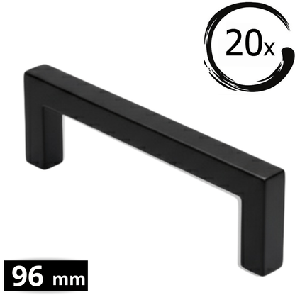 20X Handgreep 96mm RVS Zwart – Dallas - BY MJM - GMJ52-20