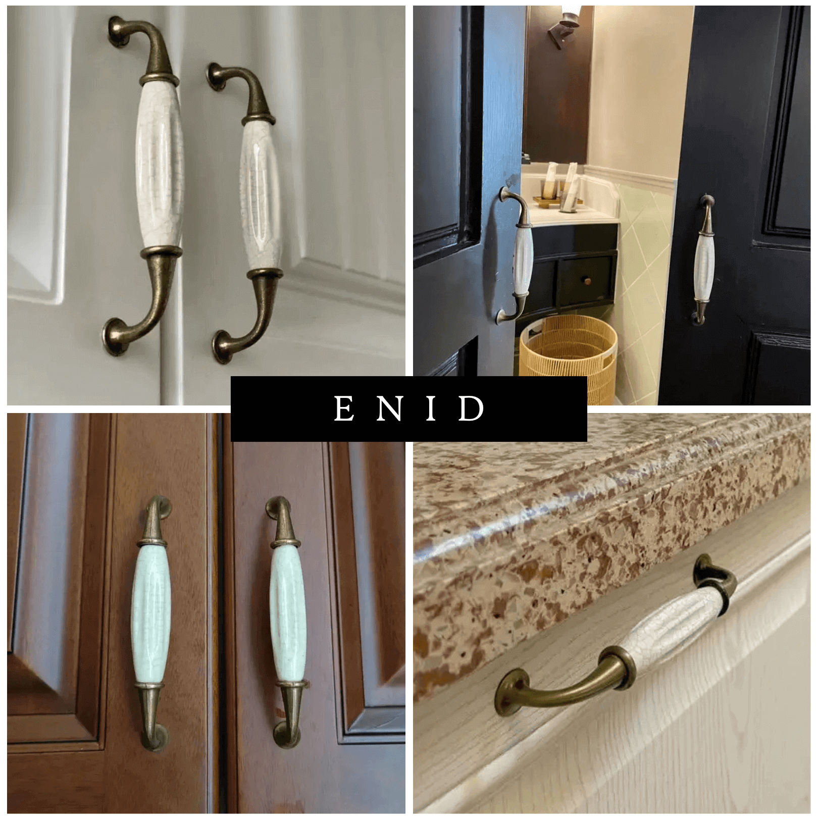 20X Handgreep Enid 128 mm Wit Brons - BY MJM - GMJ115-20