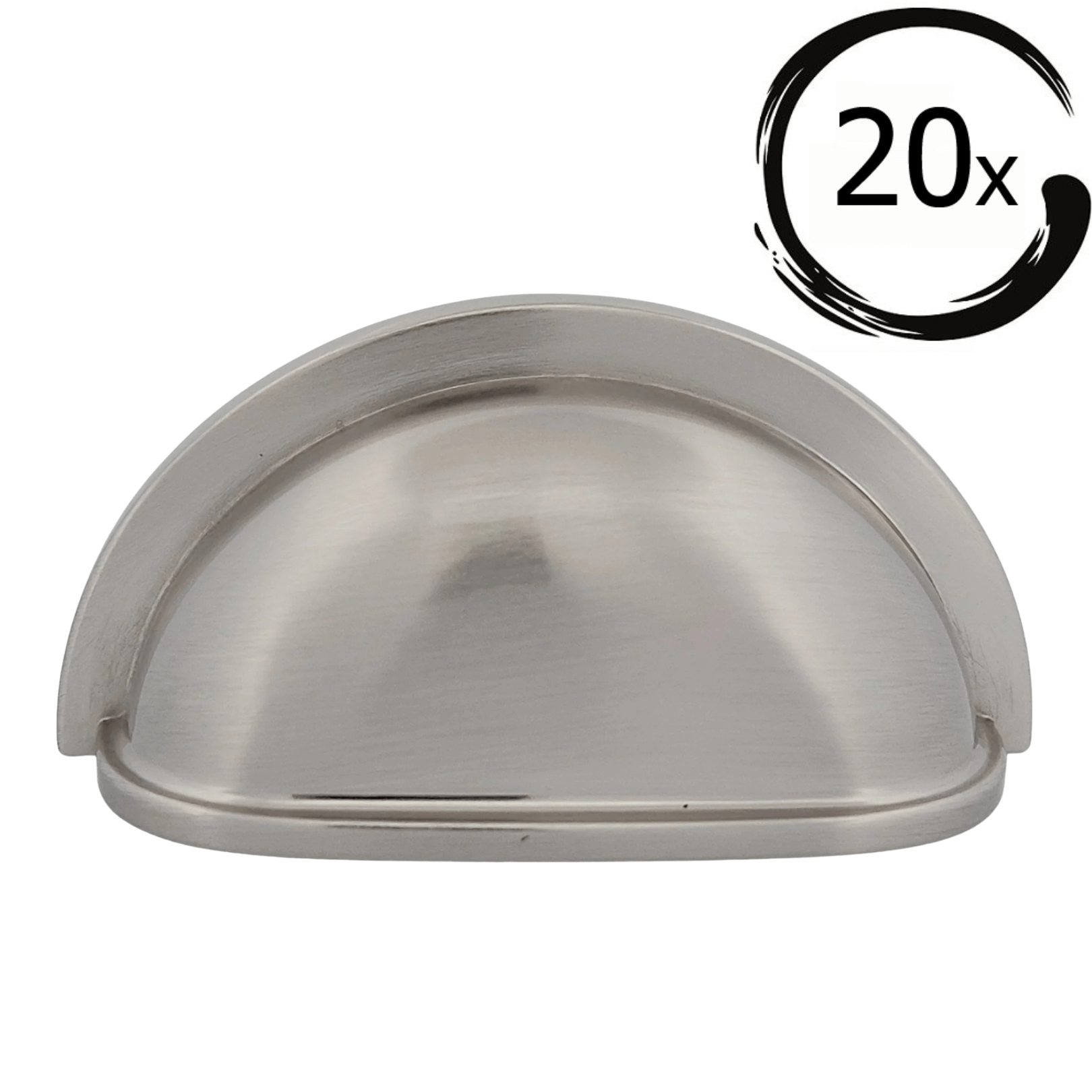 20X Komgreep 76mm Geborsteld Nikkel – Columbia - BY MJM - GMJ80-20