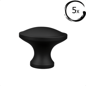 5X Deurknop Rapid Zwart