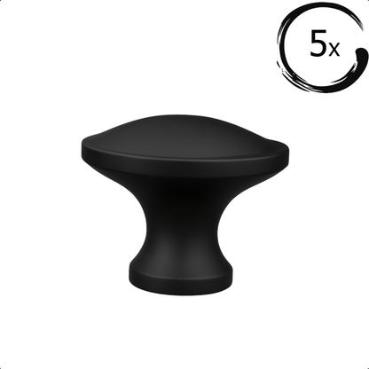 5X Deurknop Rapid Zwart