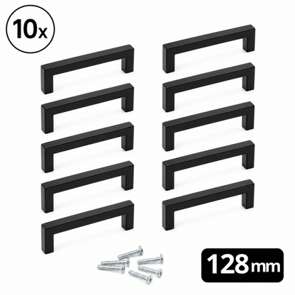 10X Handle 128mm Stainless Steel Black – Dallas
