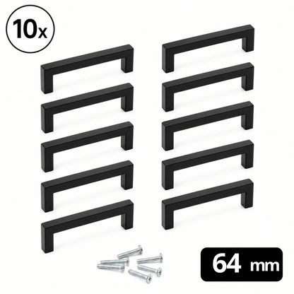 Handle 128 mm Stainless Steel Black Dallas