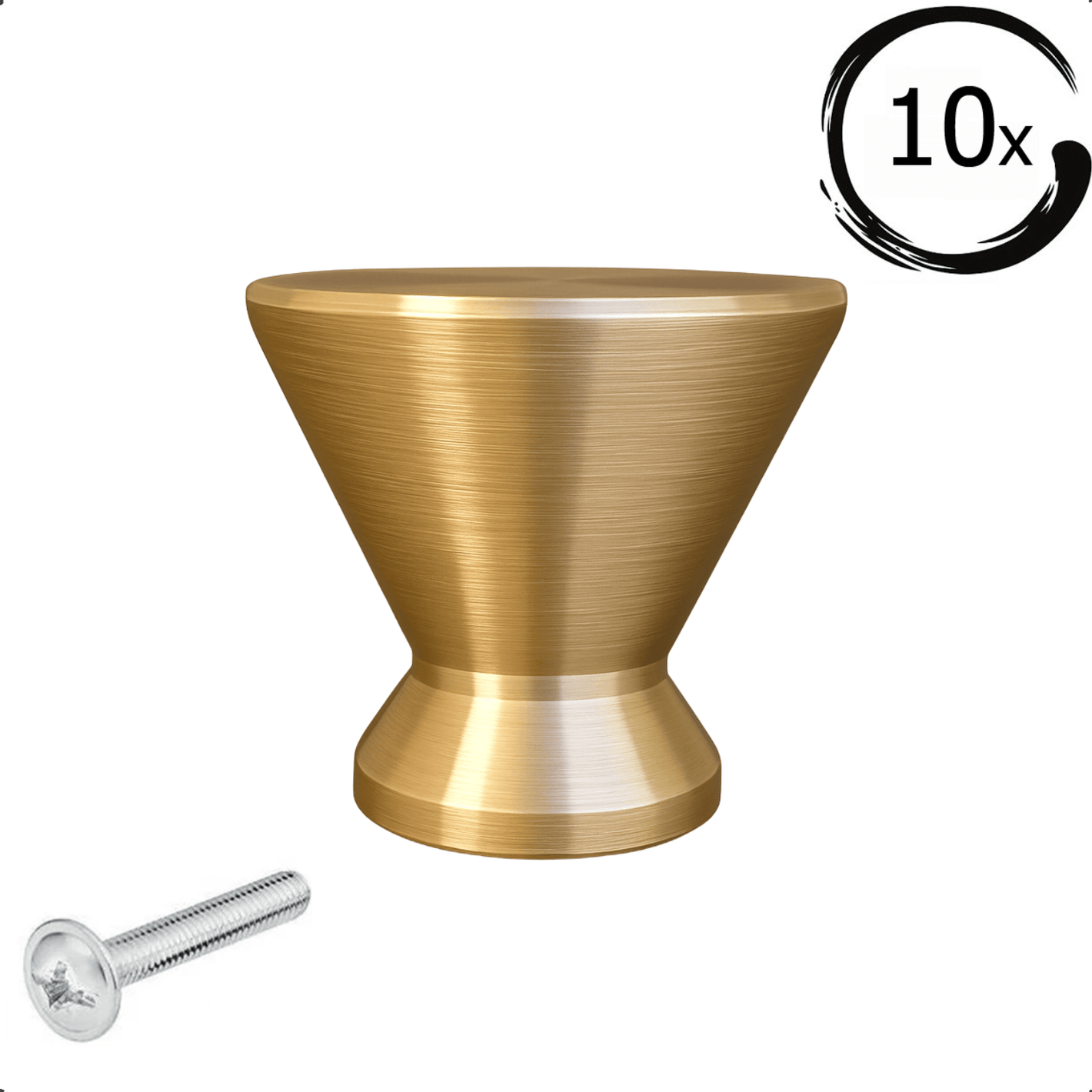 10X Deurknop Dover Goud