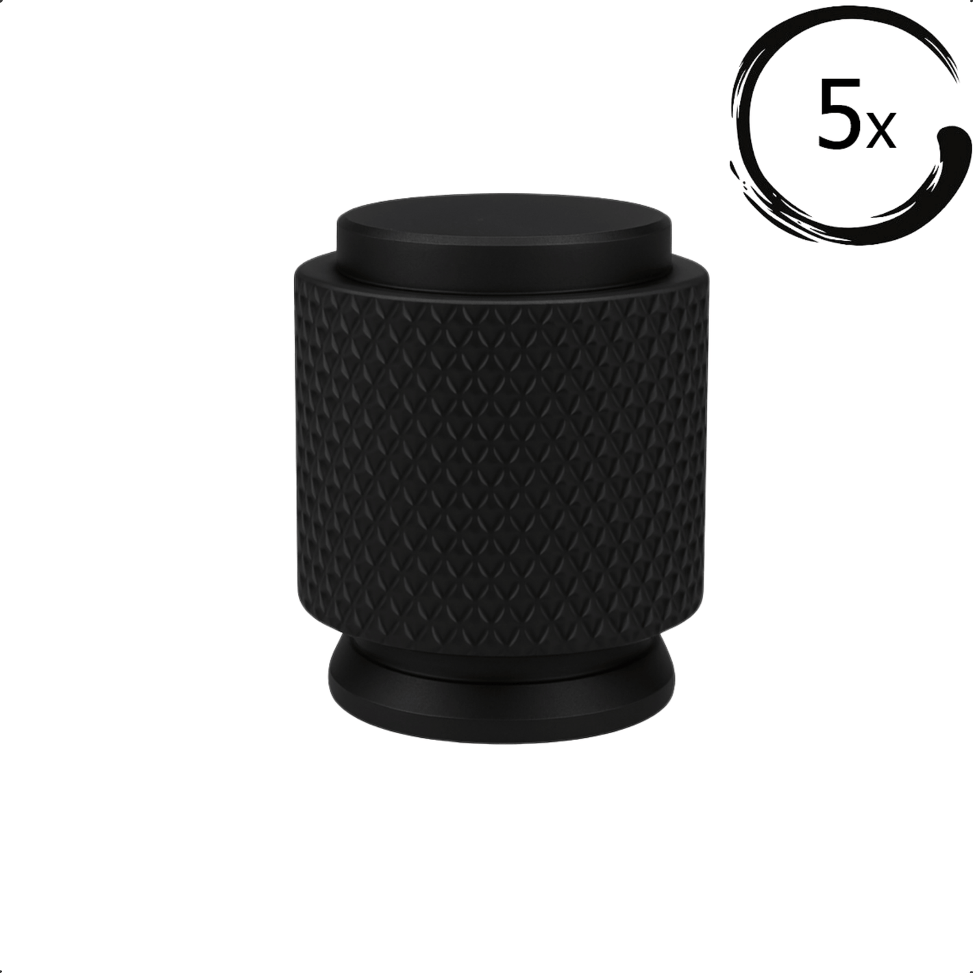 5X Deurknop Dodge Zwart