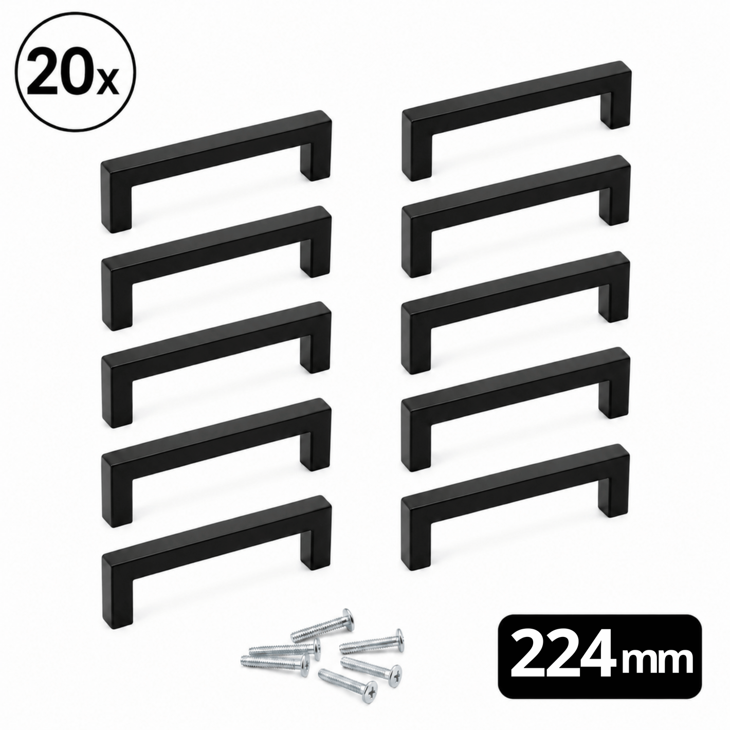 20X Handle 224mm Stainless Steel Black – Dallas