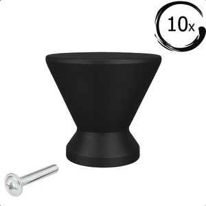 10X Deurknop Dover Zwart