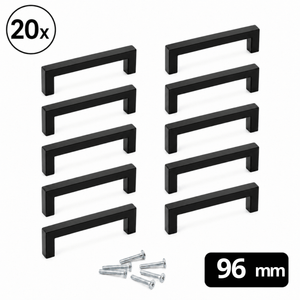 20X Handle 96mm Stainless Steel Black – Dallas