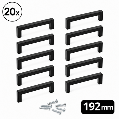 20X Handle 192mm Stainless Steel Black – Dallas