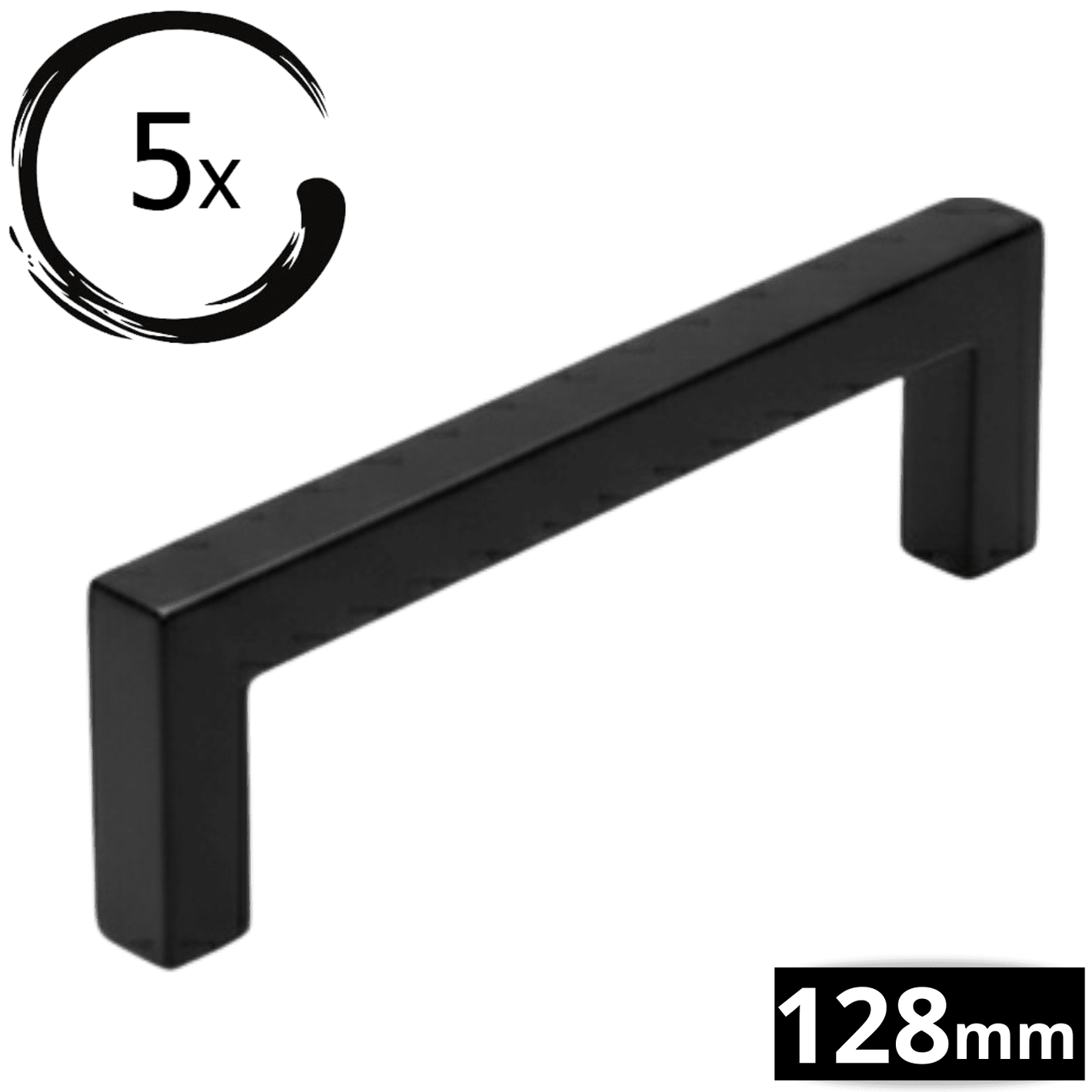 5 Handgreep 128mm RVS Zwart – Dallas - BY MJM - GMJ04-5