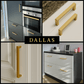 5X Handgreep Dallas 96 mm RVS Goud