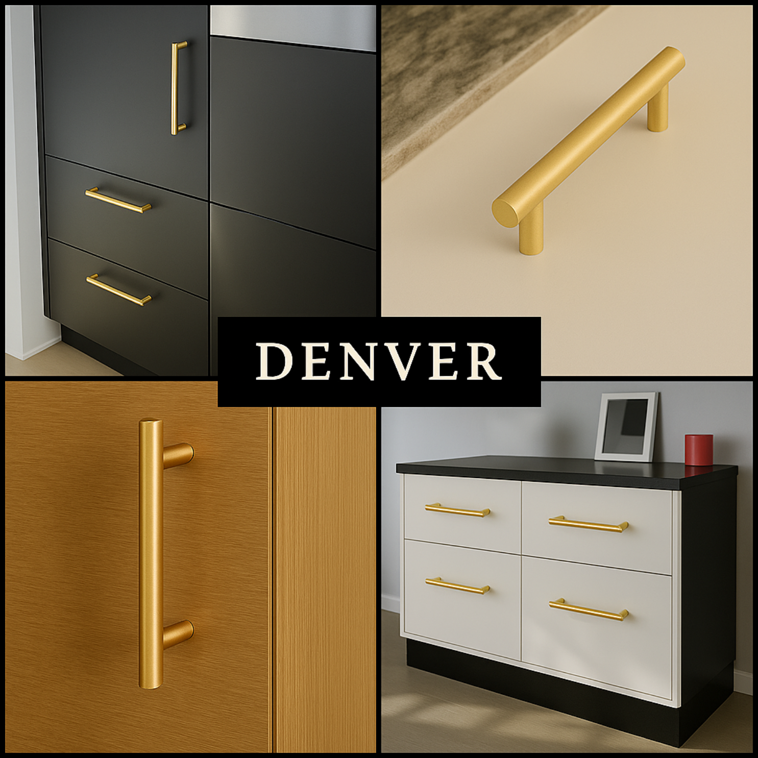 Handgreep Denver 160 mm Goud