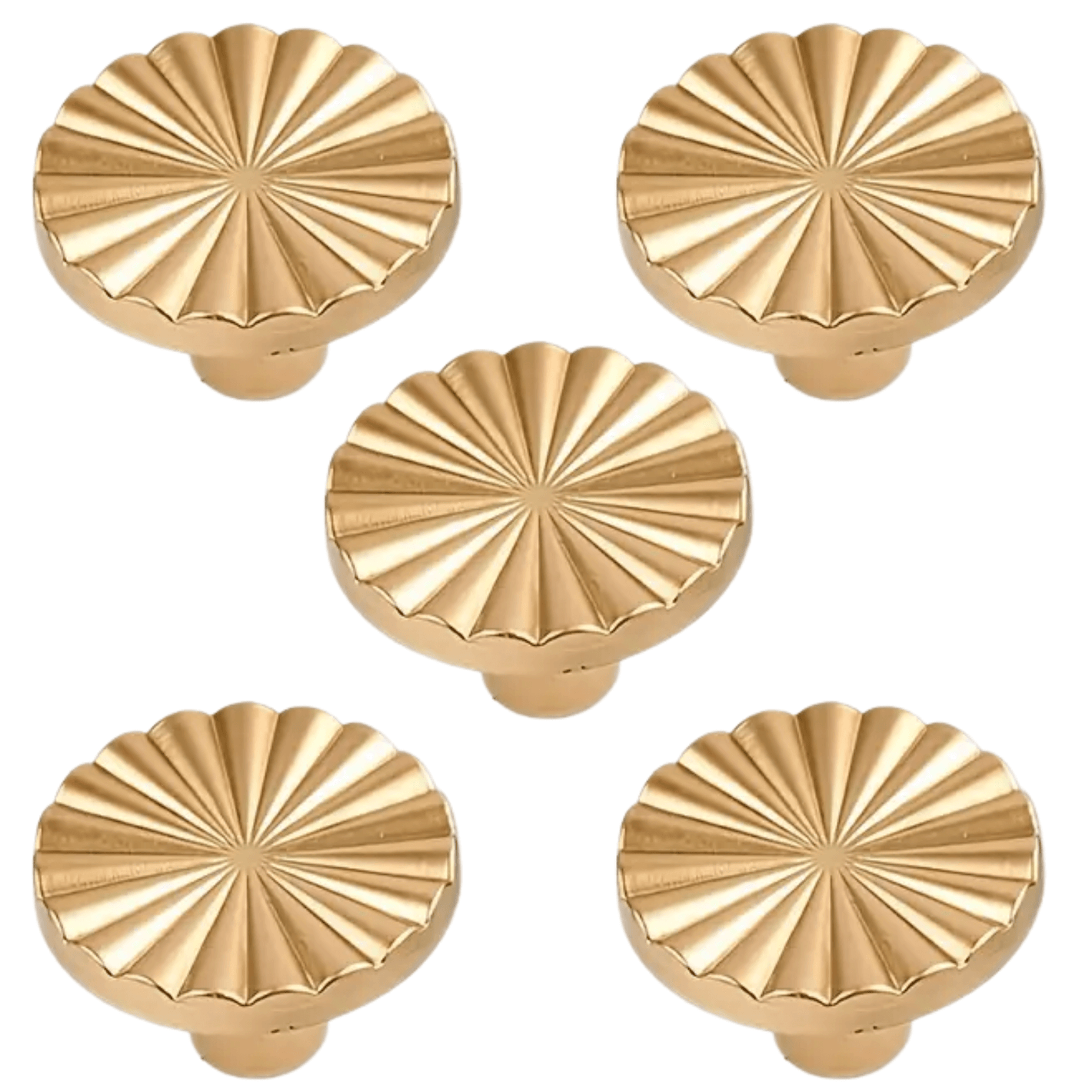 5X Deurknop 35mm Kunststof Goud – Fresno - BY MJM - GMJ97-5