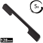 5X Handgreep 128mm/160mm Aluminium Zwart – Seattle - BY MJM - GMJ03-5