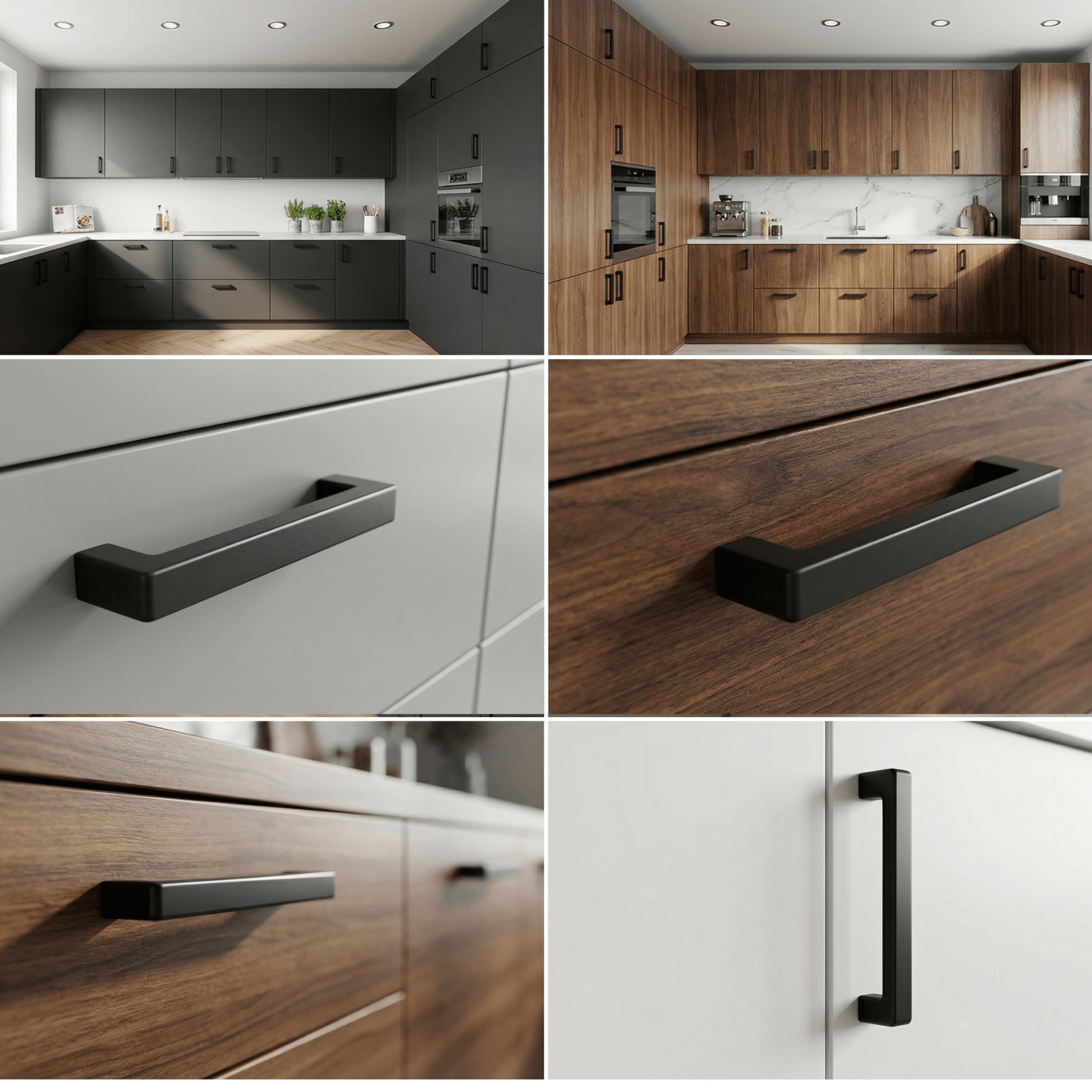 5X Handgreep 224mm RVS Zwart – Dallas - BY MJM - GMJ86-5