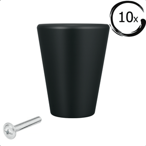 10X Deurknop Akron Zwart