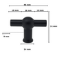 Furniture knob T-Handle black
