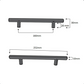 T-handle black 160 mm