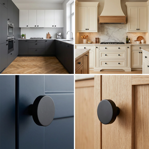 Door Knob Circle 40 mm Knob Round Black