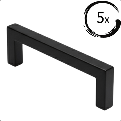 5X Handgreep Dallas 192 mm RVS Zwart