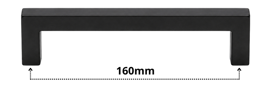 Griff 160 mm Schwarz – Dallas
