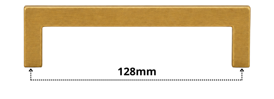 Griff 128 mm Edelstahl Gold – Dallas