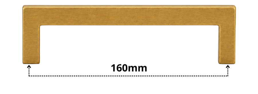 Griff 160 mm Edelstahl Gold – Dallas