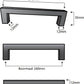 Handle Black 160 mm Modern