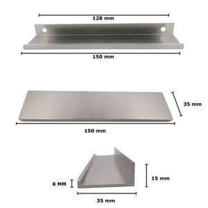 Flat handle 128 MM Stainless steel