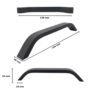 Handle Modern black matt 128 MM