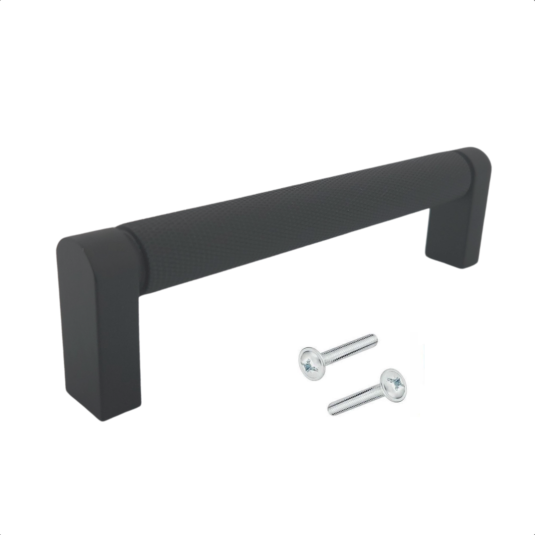 Handle ribbed 128 MM Black