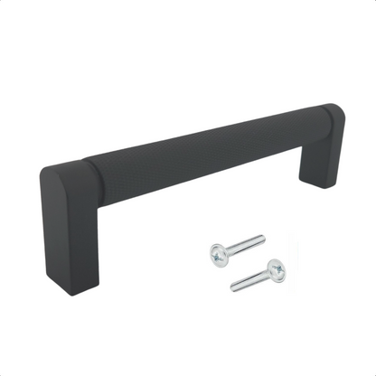 Handle ribbed 128 MM Black