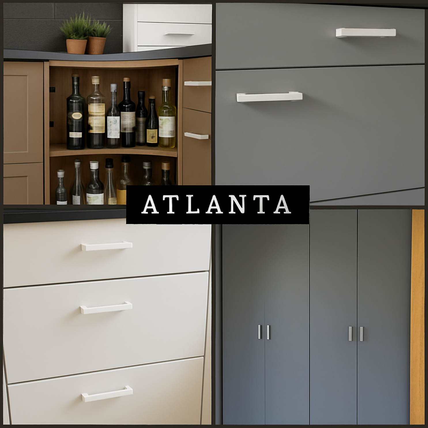 Handgreep Atlanta 96 mm RVS Wit