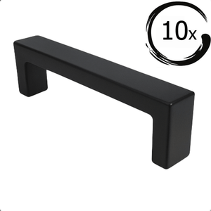 10X Handgreep Atlanta 96 mm RVS Zwart