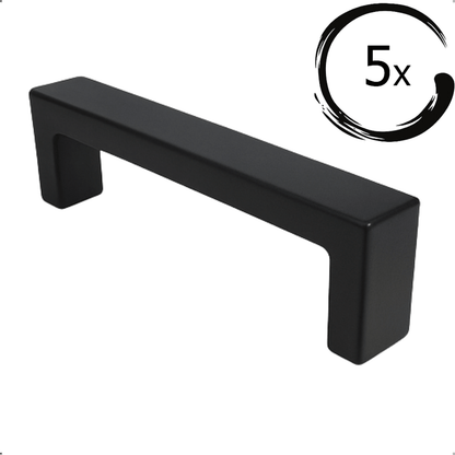 5X Handgreep Atlanta 96 mm RVS Zwart