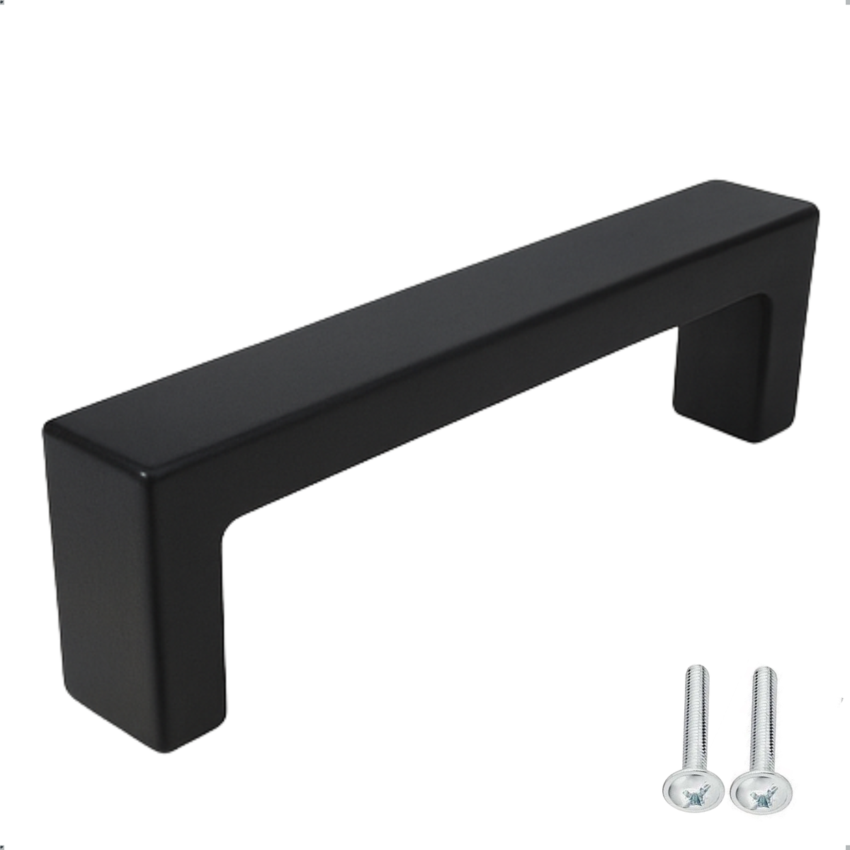 Losse handgreep Atlanta 160mm mat zwart RVS close-up