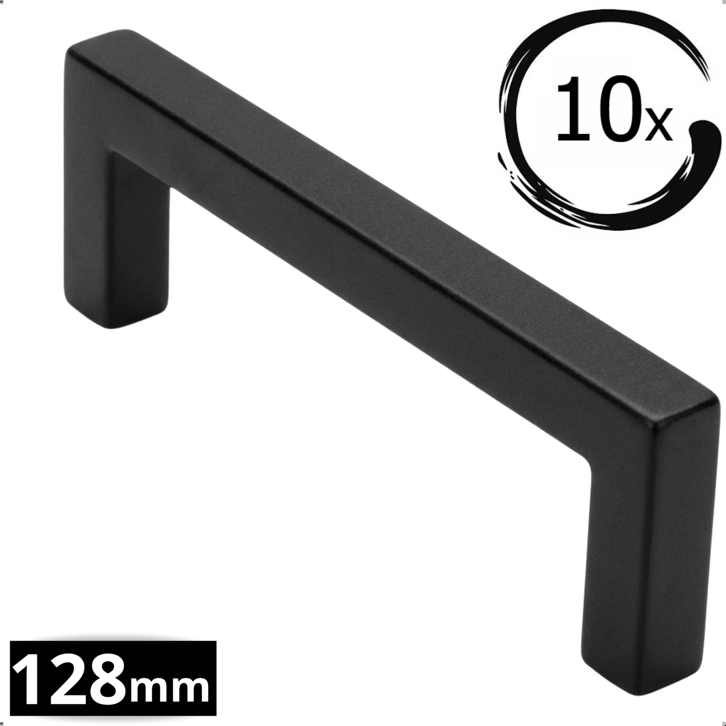 10X Handle 128 mm Stainless Steel Black Dallas