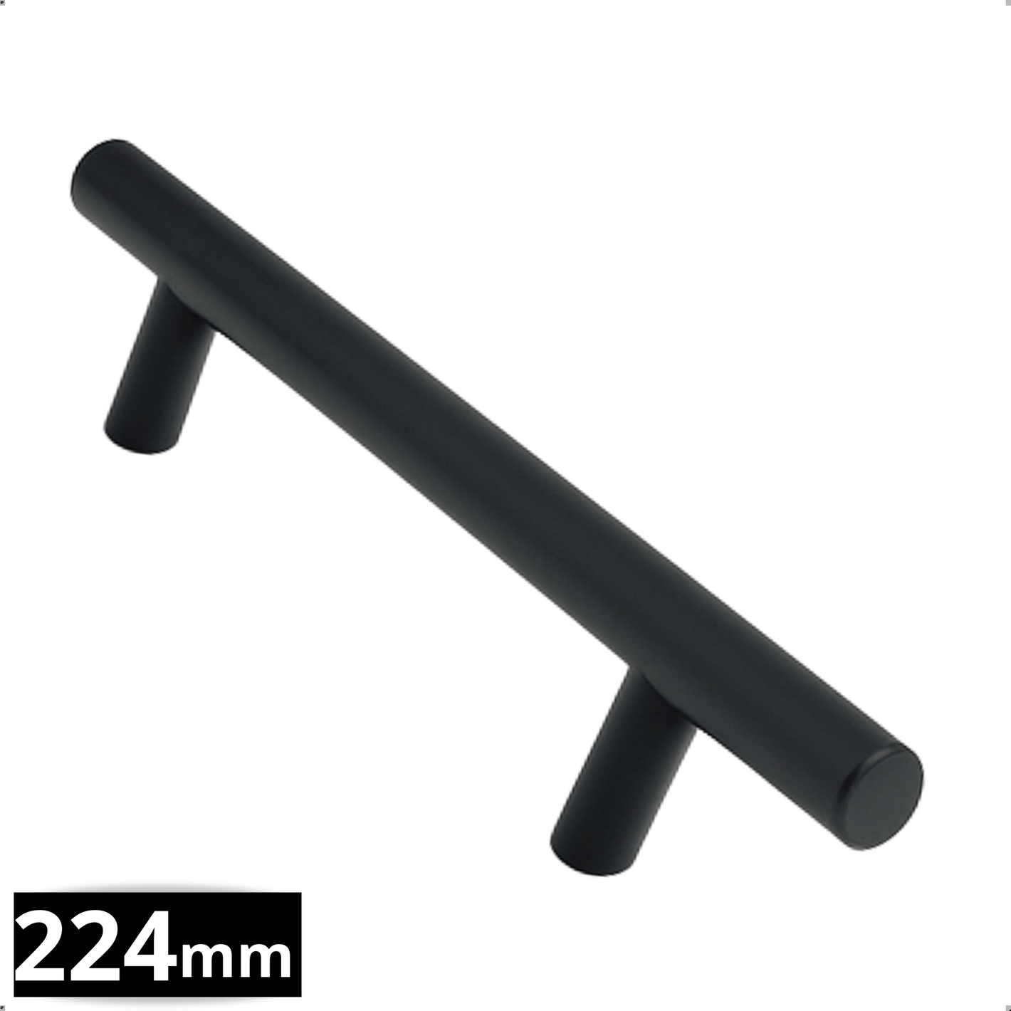 Griff 128 mm Edelstahl Schwarz – Denver