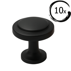 10X Deurknop Memphis 32 mm Zwart