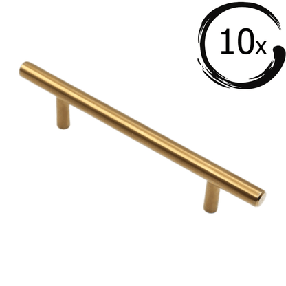 10X Handgreep Denver 128 mm RVS Goud