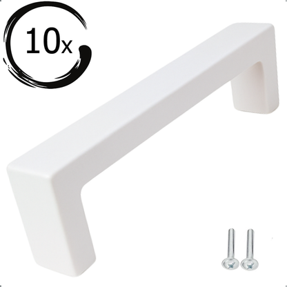 10X Handle Atlanta 96 mm Stainless Steel White