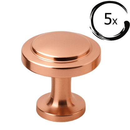 5X Deurknop Memphis 32 mm Rose