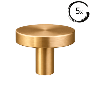 5X Deurknop Harbor Goud