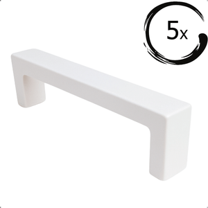 5X Handgreep Atlanta 128 mm RVS Wit