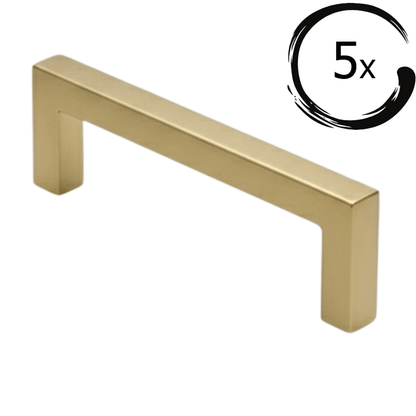 5X Handgreep Dallas 160 mm RVS Goud